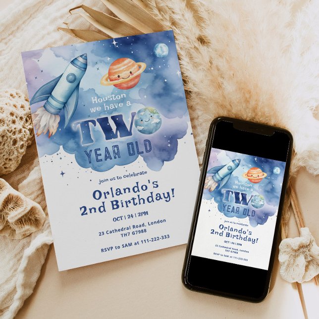 Convite Houston temos um aniversário de dois anos. (Criador carregado)