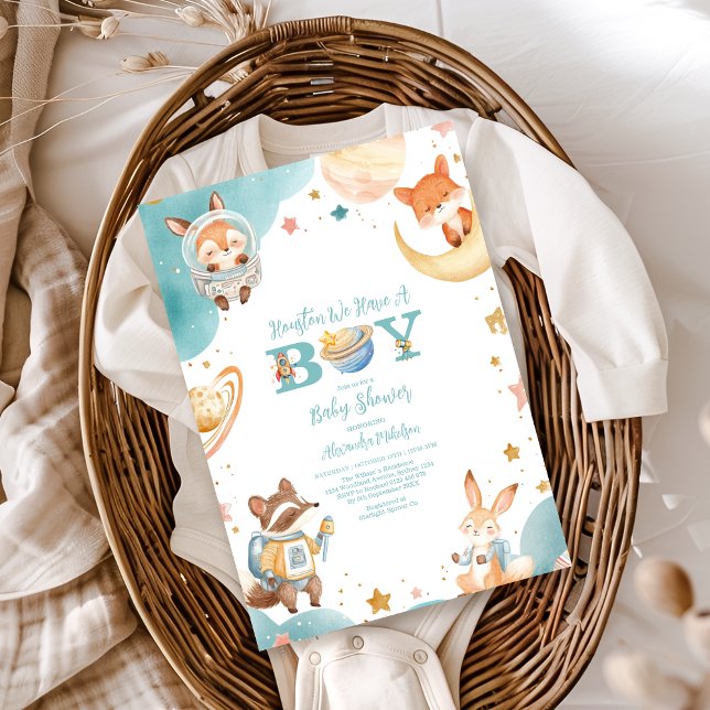 Convite Houston Temos Um Chá de fraldas Exterior (Criador carregado)