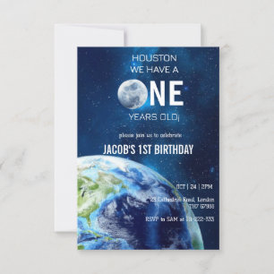 Convite Houston Temos Uma Festa De Um Ano De primeiro aniv