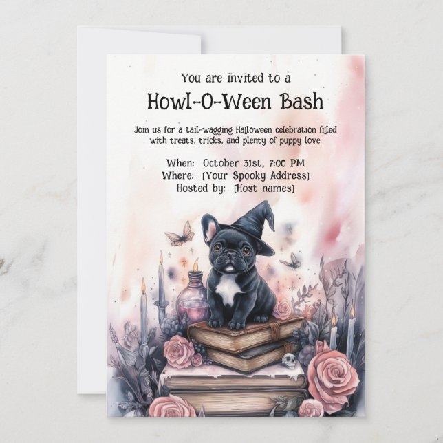 Convite 👻 🐶 Howl-O-Ween Bash (Frente)