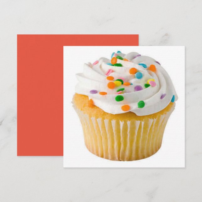 Convite Huge Cupcake popular (Frente/Verso)