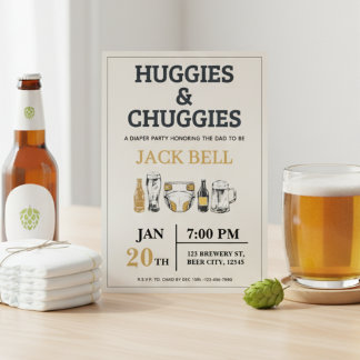 Convite Huggies and Chuggies Invitation