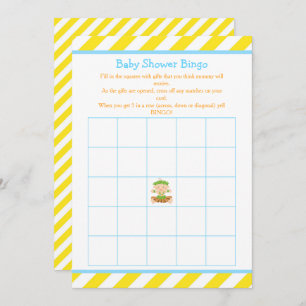 Convite Hula Tropical Boy Chá de fraldas Bingo