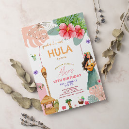 Convite Hula tropical do Havaí, no verão, no próximo anive