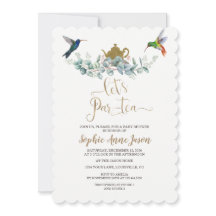 Hummingbird Eucalyptus Chá de fraldas Tea Party