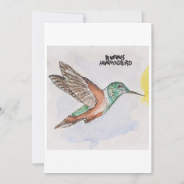 Convite Hummingbird Greeting Card