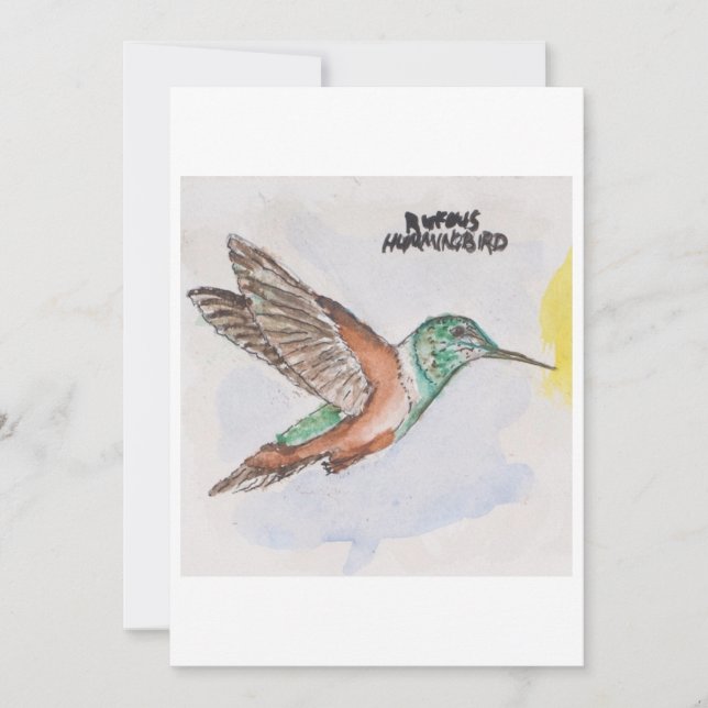 Convite Hummingbird Greeting Card (Frente)