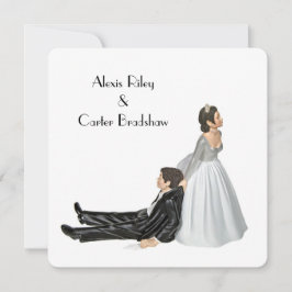 Convite Humor de Casamento em Branco