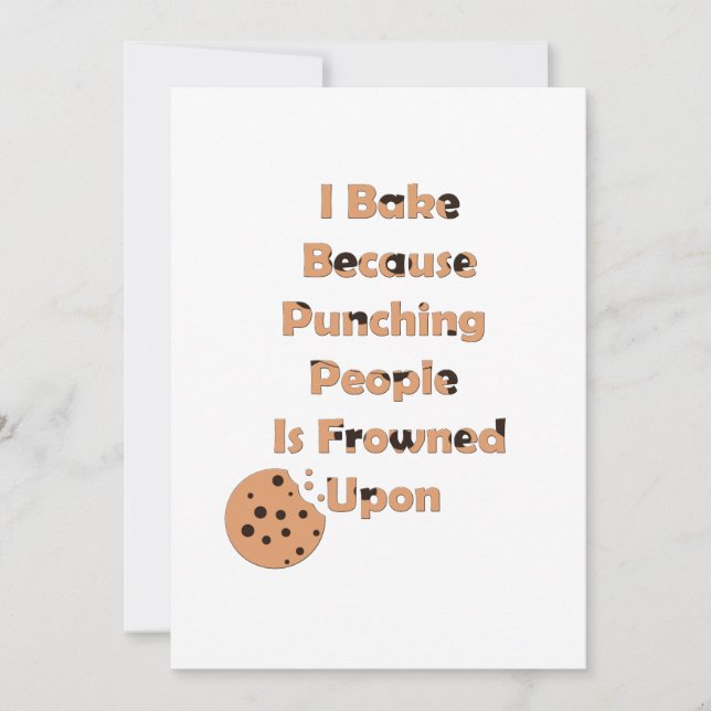 Convite Humor de padeiro: Eu Assar por bater Pessoas (Frente)