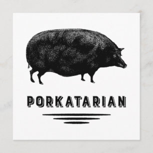 Convite Humor engraçado do amante do bacon do porco do