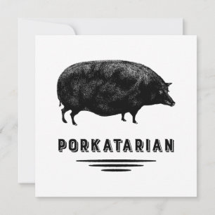 Convite Humor engraçado do amante do bacon do porco do