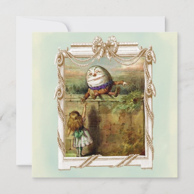 Convite Humpty Dumpty e Alice (Frente)