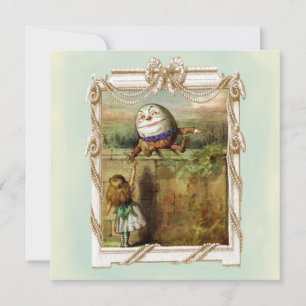 Convite Humpty Dumpty e Alice
