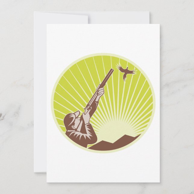 Convite Hunter Atirando Um Ganso (Frente)