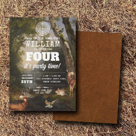 Convite Hunting Wildlife Outdoorsman Kids Birthday Party