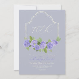 Convite Hydrangea 70 de Lavanda de de Aquarela