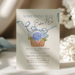 Convite Hydrangea Algo Azul Antes Que Eu Faça Chá de panel