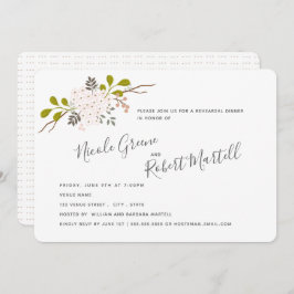 Convite Hydrangea Blooms Janto de ensaio botânico