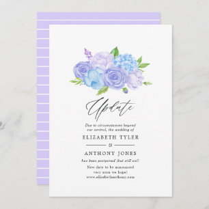Convite Hydrangea Blue and Light Lavanda Wedation Update I