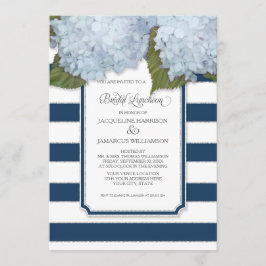 Convite Hydrangea Blue Bridal Luncheon Marinho Strike Mode