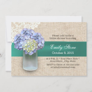 Convite Hydrangea de serapilheira & chá de panela atados
