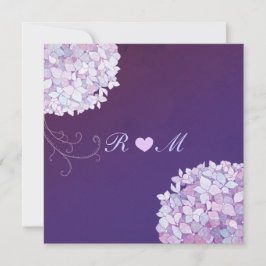 Convite Hydrangea + Heart Plum Floral Weding