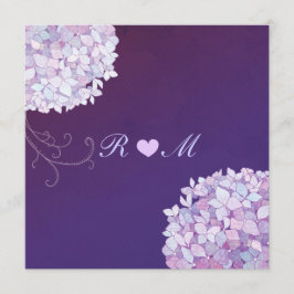 Convite Hydrangea + Heart Plum Floral Weding