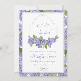 Convite Hydrangea Hydrangea Birthday