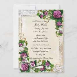 Convite Hydrangea Púrpura E Chá de panela De Raça