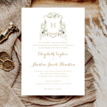 Hydrangea White Greenery Crest Monograma Casamento