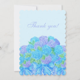 Convite Hydrangeas Desenhadas à Mão em um Vaso