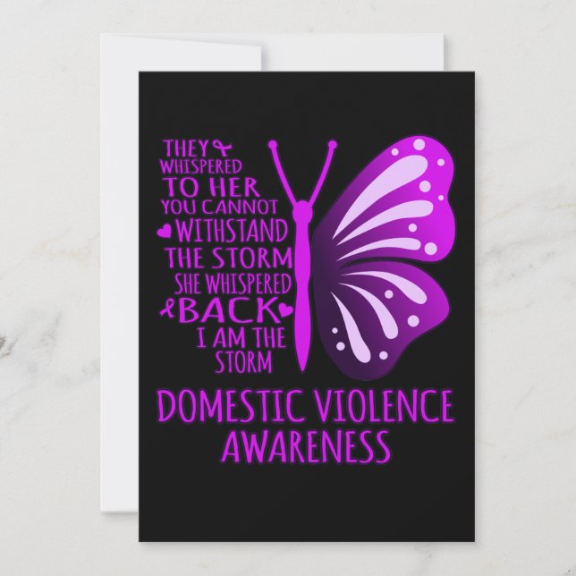 Convite I Am The Storm Support Domestic Violence Awareness (Frente)