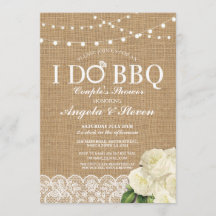 I DO CHURRASCO Casal Chá Burlap Lights Rosa
