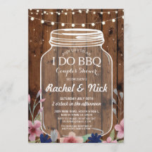 I DO CHURRASCO Casal Lights Wood Floral Convide