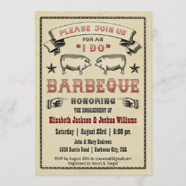 Convite I DO CHURRASCO - Vintage Pig Roast Invent