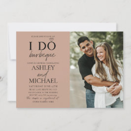 Convite I Do Do CHURRASCO Blush Brown 2 Foto Simples Chá S