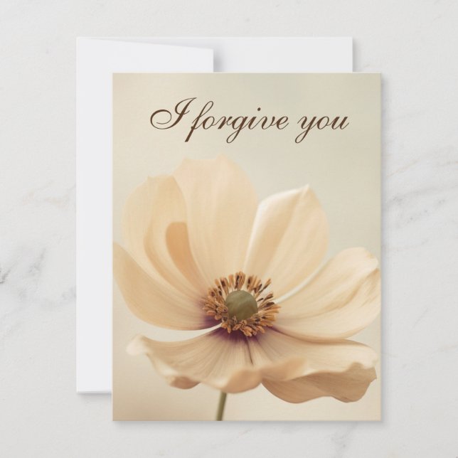 Convite i forgive you flower (Frente)