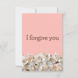 Convite i forgive you flower butterfly