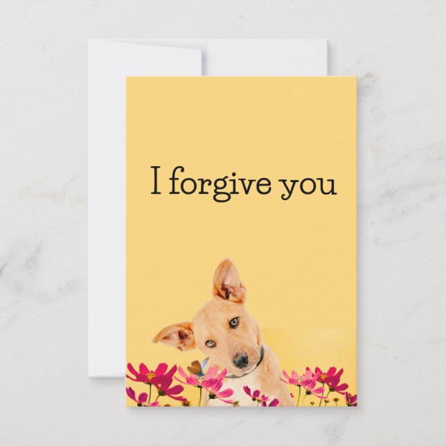 Convite i forgive you flower dog (Frente)