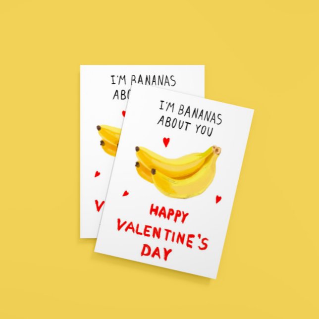 Convite I`m Bananas About You Valentine`s Day Card (Criador carregado)