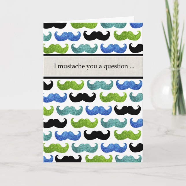 Convite I mustache you a question will you be my best man? (Frente)