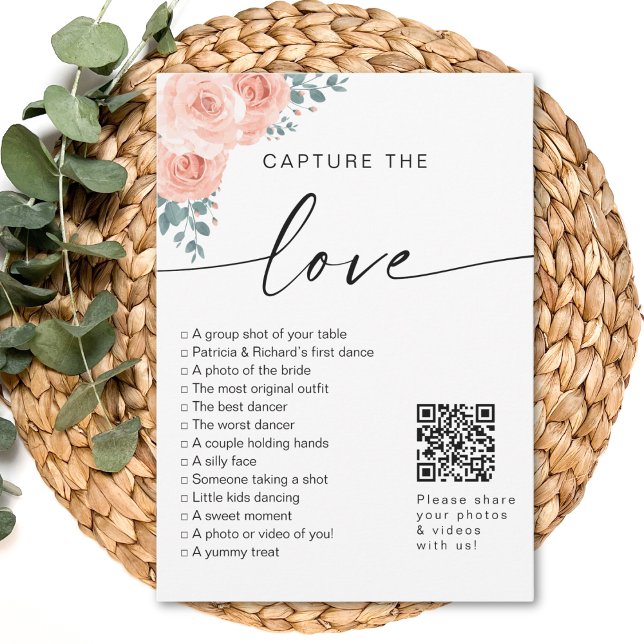 Convite I Spy Weding Game Capture The Love Photo Hunt QR (Criador carregado)