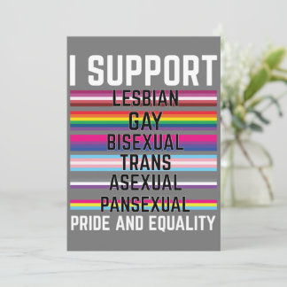 Convite I Support Lesbian Gay Bisexual Trans Asexual Panse
