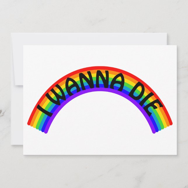 Convite I Wanna Die - Rainbow (Frente)