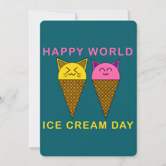 Convite Ice Cream Day Cats