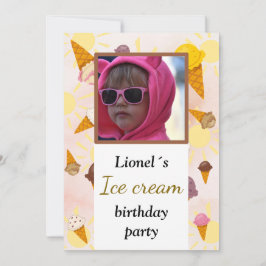 Convite ice cream summer party photo