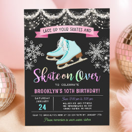 Convite Ice Skating Birthday Invitation