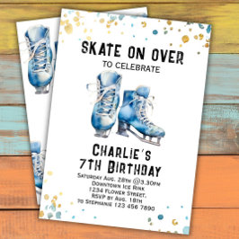 Convite Ice Skating Birthday Invitation Party Ice Skating