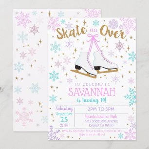 Convite Ice Skling Invitation Party Ice