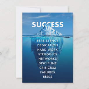 Convite Iceberg do Sucesso Trabalho Duro